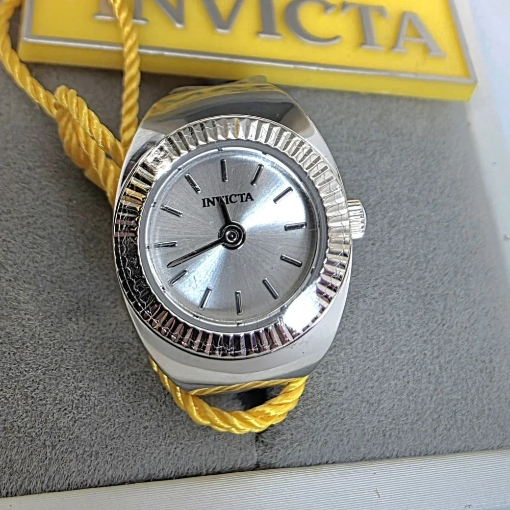 NEW Invicta Mini Angel Women's Ring Watch - 16.5mm, Steel (48946) #1078